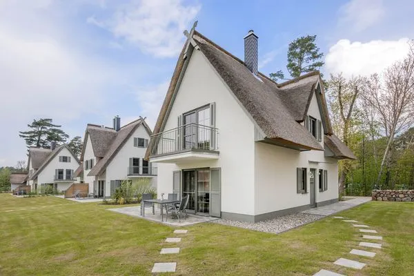 Hauptansicht  Ferienhaus Stettiner Haffblick mit Sauna, Kamin und Terrasse