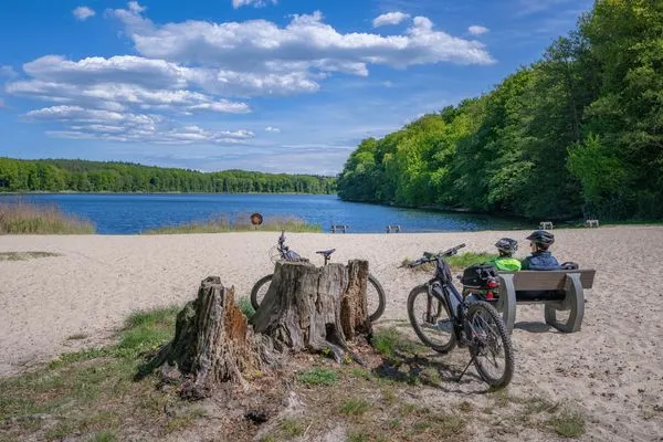 Strand  Ferienhaus Stettiner Haffblick mit Sauna, Kamin und Terrasse