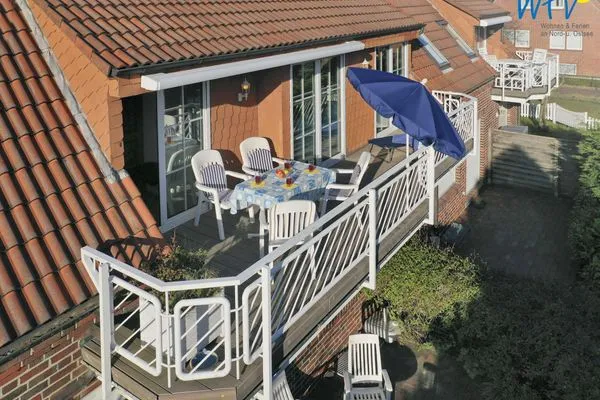 Balkon Juist Zauber - Haus 2 Ferienwohnung Caprasse