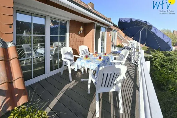 Balkon Juist Zauber - Haus 2 Ferienwohnung Caprasse