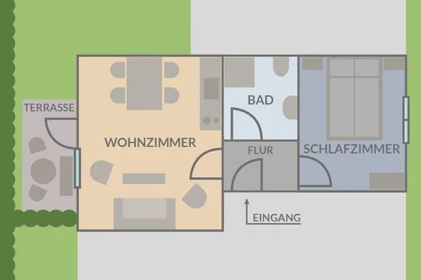 Grundriss  Ferienwohnung Seeschwalbe 2