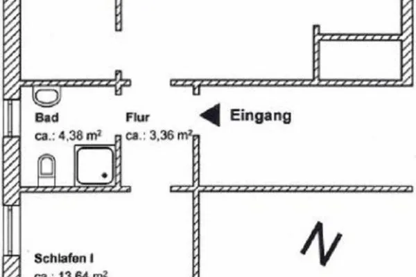 Grundriss Haus am Nordbad Ferienwohnung Sandhaus am Nordbad