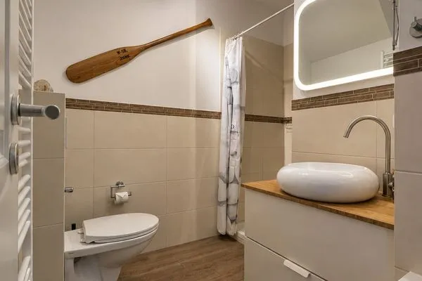 Badezimmer  Ferienwohnung Backbord Eckernförde