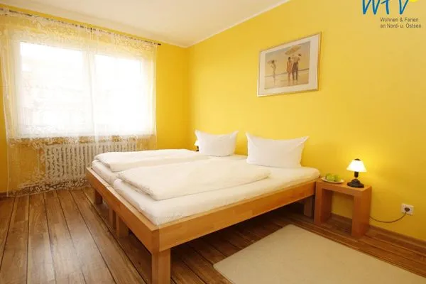 Schlafzimmer Uns to Hus Ferienwohnung Fährship