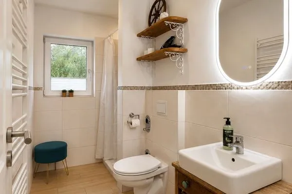 Badezimmer  Ferienwohnung Kunterbunt Eckernförde