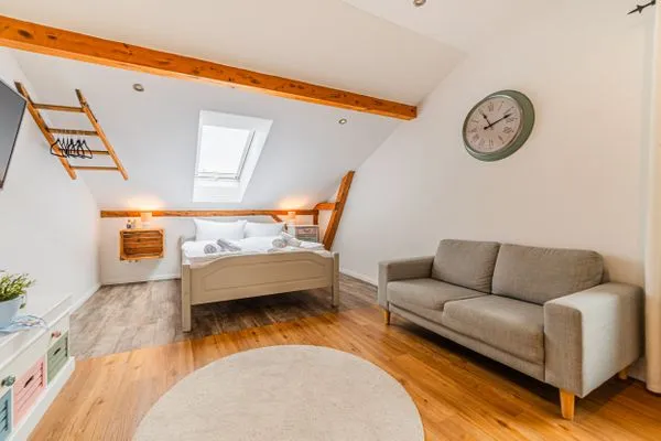 Wohnzimmer  Ferienwohnung Kunterbunt Eckernförde