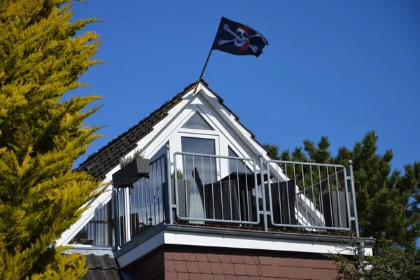 Balkon Haus Dünenrose Ferienwohnung Strandläufer