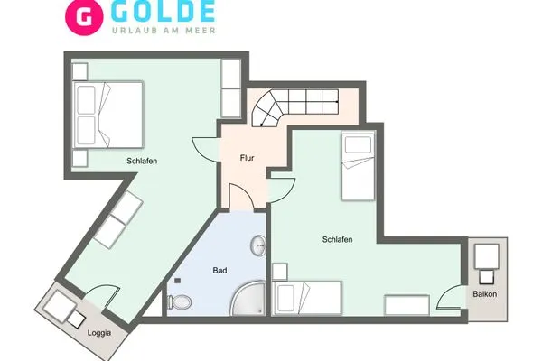 Appartementhaus Appartement Strandläufer SPO Boehl - Grundriss