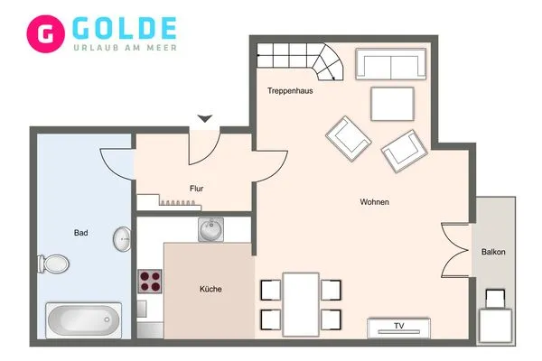 Appartementhaus Appartement Strandläufer SPO Boehl - Grundriss