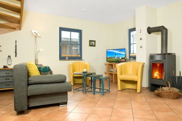 Wohnzimmer  Reetdachhaus Hus Achtern