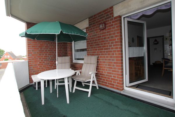  Ferienwohnung Strandloper Dornumersiel - Balkon