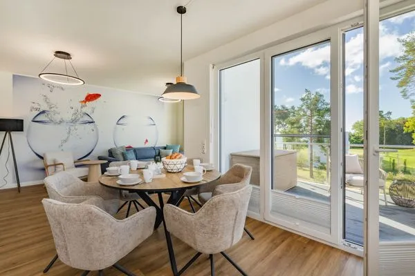 Küche / Küchenzeile  Ferienwohnung Goldfisch mit Balkon, Wellness- und Kinderspielbereich