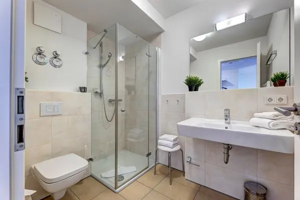 Badezimmer  Residenz am Balmer See, Whg. 01