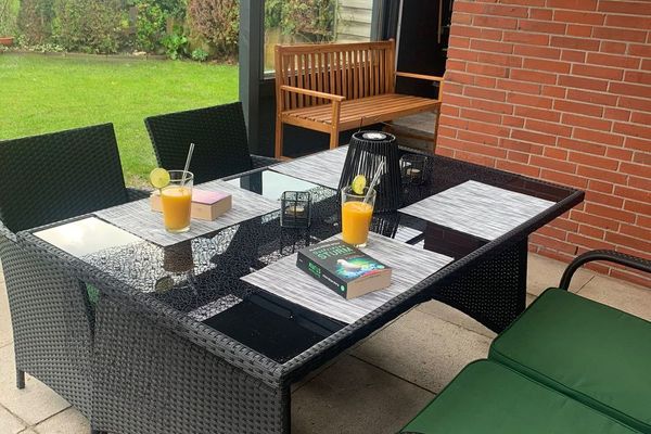  Ferienhaus Leano Dornumersiel - Terrasse