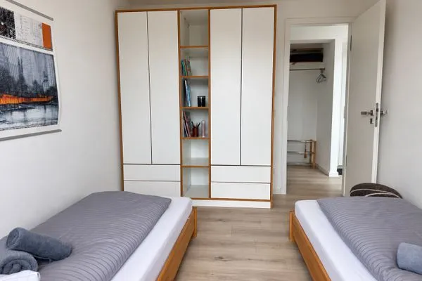 Schlafzimmer 2: 2xEinzelbetten (90x200)  FeWo Albatros in Prora - 6.52