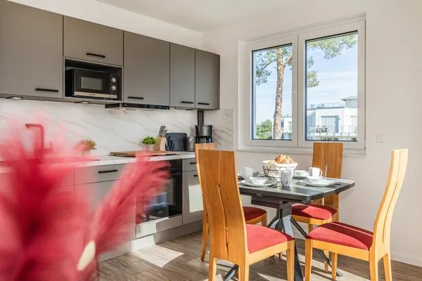 Küche / Küchenzeile  Ferienwohnung Pia mit Fitness, Sauna  und Freizeitbereich