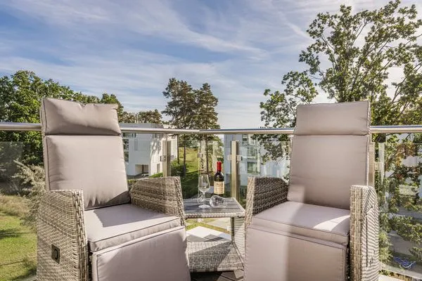Balkon  Ferienwohnung Pia mit Fitness, Sauna  und Freizeitbereich