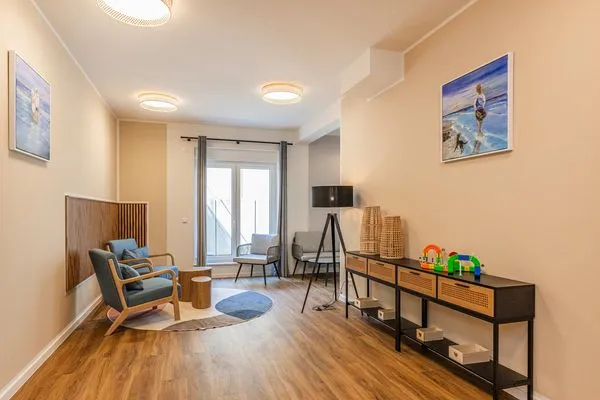 Spielanlage  Ferienwohnung Pia mit Fitness, Sauna  und Freizeitbereich