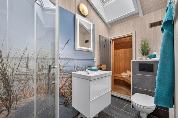 Badezimmer  Ferienhaus Sprottenhuus