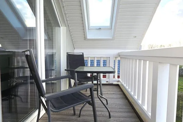 Balkon  Ferienhaus "Marie II" ostseenah im Ferienpark Holm