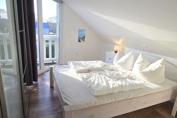 Schlafzimmer  Ferienhaus "Marie II" ostseenah im Ferienpark Holm