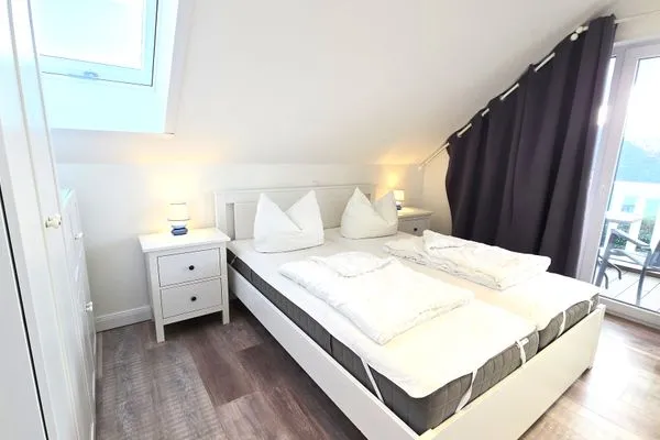 Schlafzimmer  Ferienhaus "Marie II" ostseenah im Ferienpark Holm