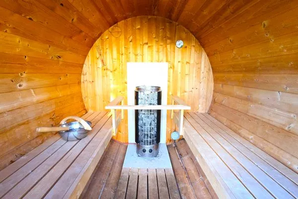 Sauna  Ferienhaus "Marie II" ostseenah im Ferienpark Holm