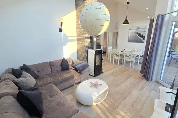 Wohnzimmer  Ferienhaus "Rachel III" im Ferienpark Holm an der Ostsee