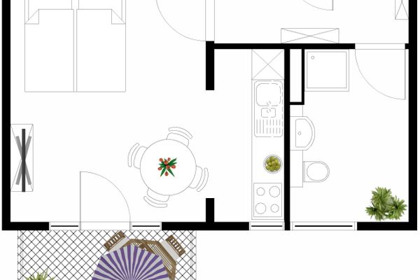  Appartementanlage Dünengarten Fewo 47 - 17 Kühlungsborn-West - Grundriss