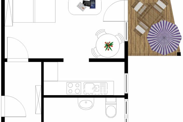  Appartementanlage Dünengarten Fewo 45 - 33 Kühlungsborn-West - Grundriss