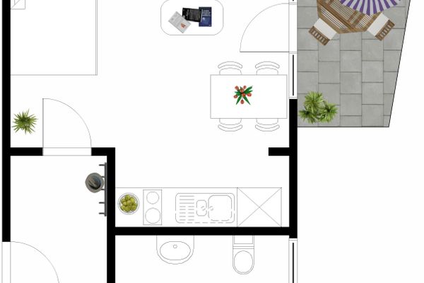  Appartementanlage Dünengarten Fewo 45 - 36 Kühlungsborn-West - Grundriss