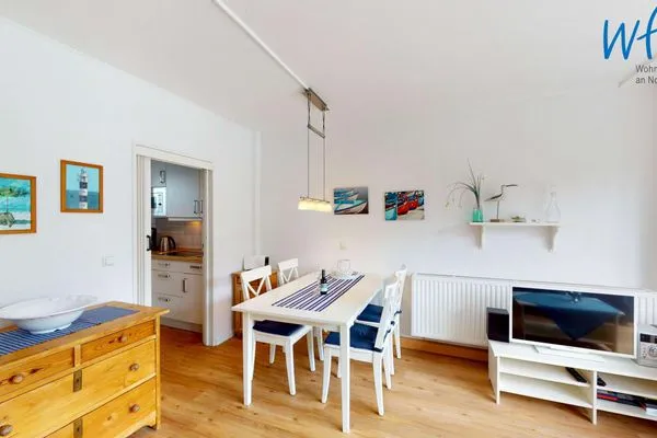 Wohnzimmer / Essbereich Haus am Wattenmeer Ferienwohnung 2