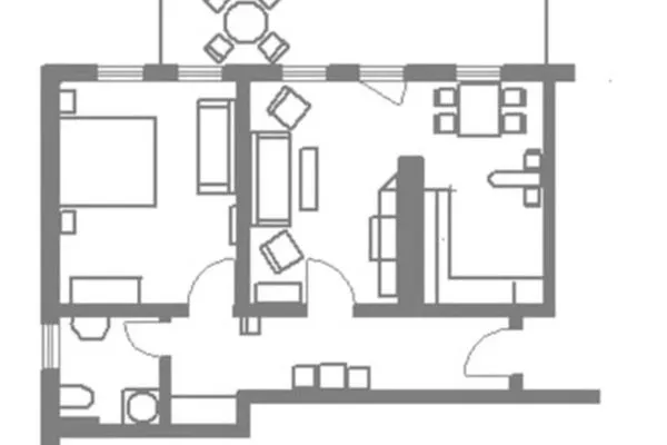 Grundriss  helle Ferienwohnung, strandnah mit großem Balkon