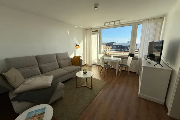 Wohnzimmer Ferienwohnung im Haus Strandstr.22 Hoja App. 63/ TG Platz Nr. 105  obere Ebene