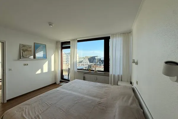 Schlafzimmer Ferienwohnung im Haus Strandstr.22 Hoja App. 63/ TG Platz Nr. 105  obere Ebene
