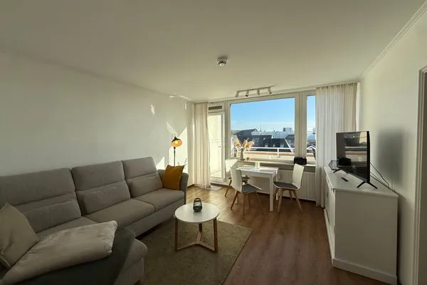 Wohnzimmer Ferienwohnung im Haus Strandstr.22 Hoja App. 63/ TG Platz Nr. 105  obere Ebene