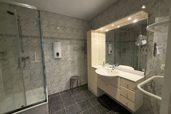Badezimmer Ferienwohnung im Haus Strandstr.22 Hoja App. 63/ TG Platz Nr. 105  obere Ebene