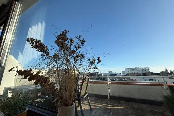 Terrasse Ferienwohnung im Haus Strandstr.22 Hoja App. 63/ TG Platz Nr. 105  obere Ebene