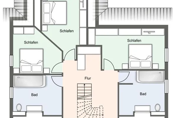Retreat Reetdach-Villa Retreat SPO Dorf - Grundriss