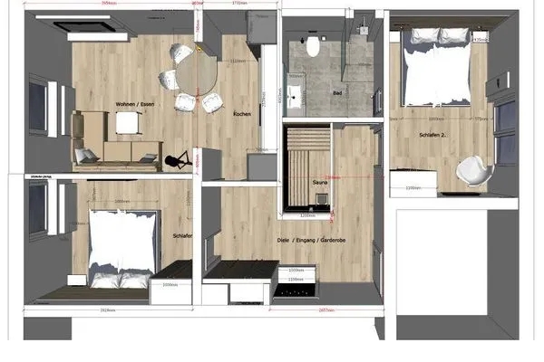 Grundriss Alte Feuerwache Ferienwohnung 8