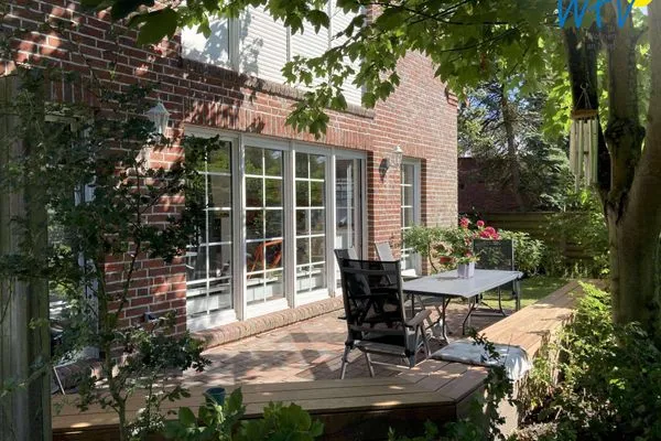 Terrasse Haus Inselparadies Ferienwohnung Falshöft