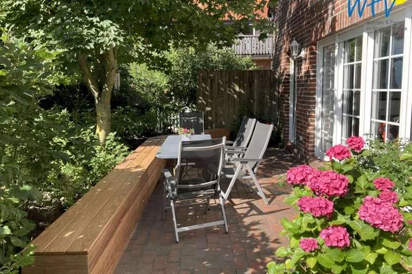 Terrasse Haus Inselparadies Ferienwohnung Falshöft