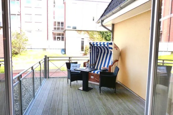 Balkon der Strand Residenz Wohnung 8 in Wittdün auf Amrum Strand Residenz Ferienwohnung *Strand Residenz 8*