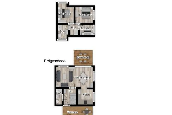 Grundriss Schäferhaus Ferienwohnung 1