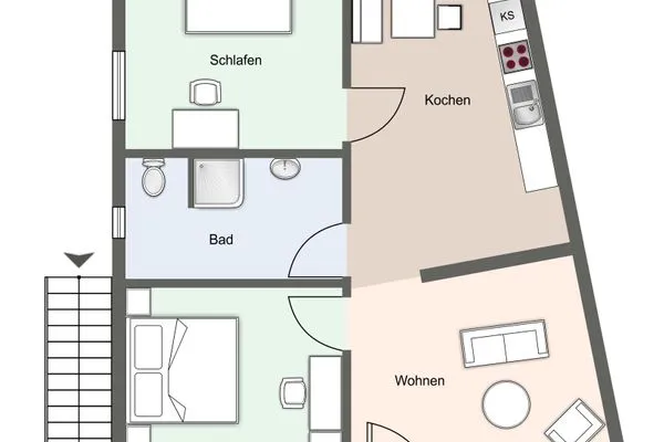 Anders & Meer ANDERS & MEER App. Ausblick SPO Dorf - Grundriss