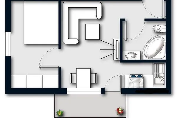 Grundriss  Syltdomizil Westsuite