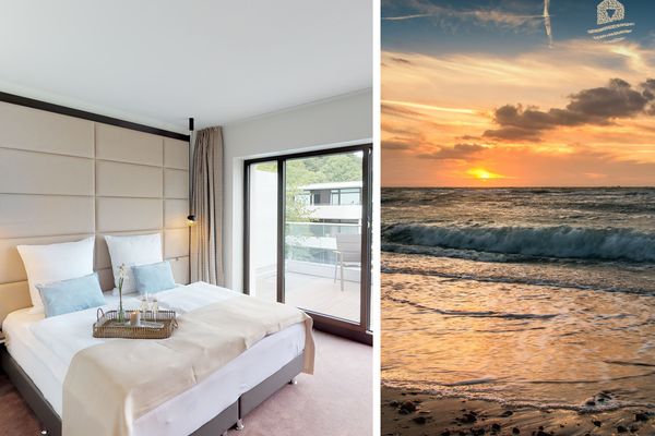 Strandnahe, luxuriöse Ferienwohnung mit Balkon & Sauna