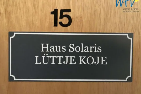 Eingangstüre Haus Solaris Ferienwohnung Lüttje Koje
