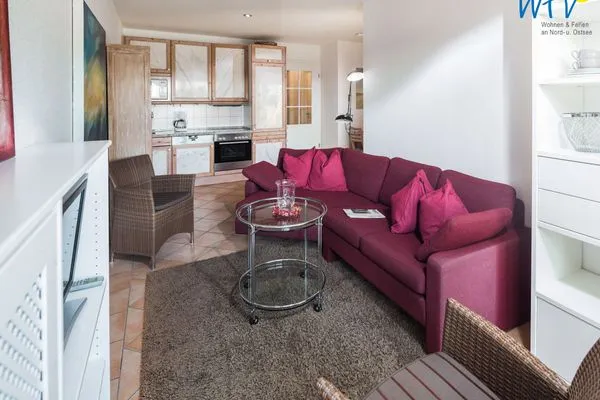 Wohnzimmer Haus Ebbe und Flut Ferienwohnung Deichläufer