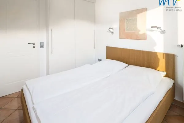Schlafzimmer Haus Ebbe und Flut Ferienwohnung Deichläufer
